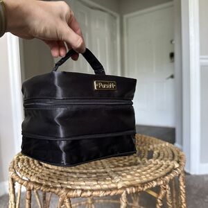 PurseN Jewelry Case Travel Organizer Black - Large Expandable Multi Zip Pockets